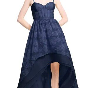 High-Low Fil Coupe Corset Gown
